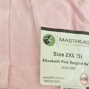 Masthead Pink Surgical Bra  Size 2XL